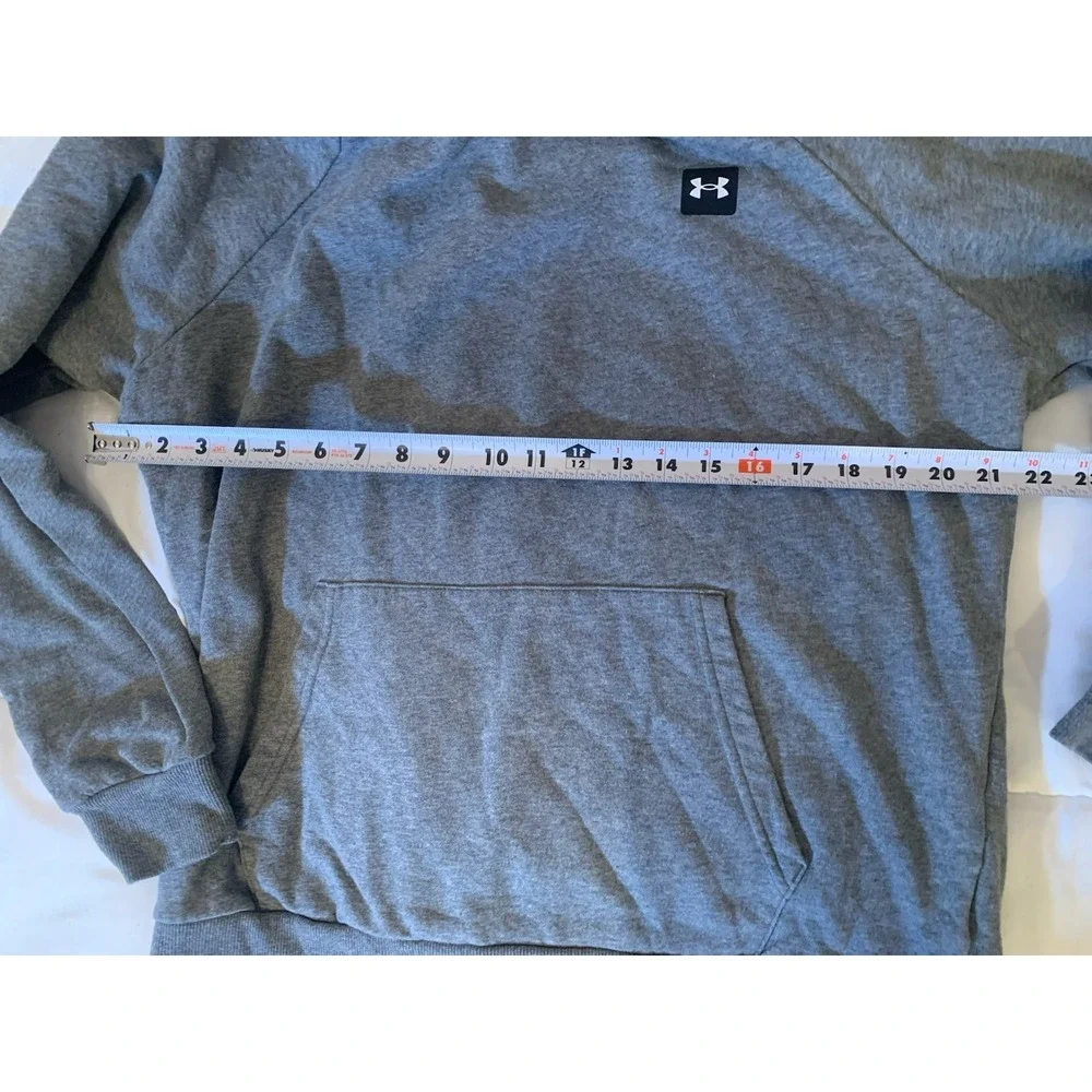 Under Armour Men's Hoodie Size L Grey Loose Fit Fleece Pullover - Picture 5 of 9